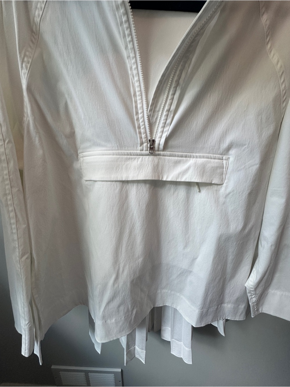 Athleta White Half-Zip Pullover Hoodie - Picture 3 of 4
